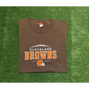YTK NFL Team Cleveland Browns spell out shadow long sleeve crewneck shirt XL